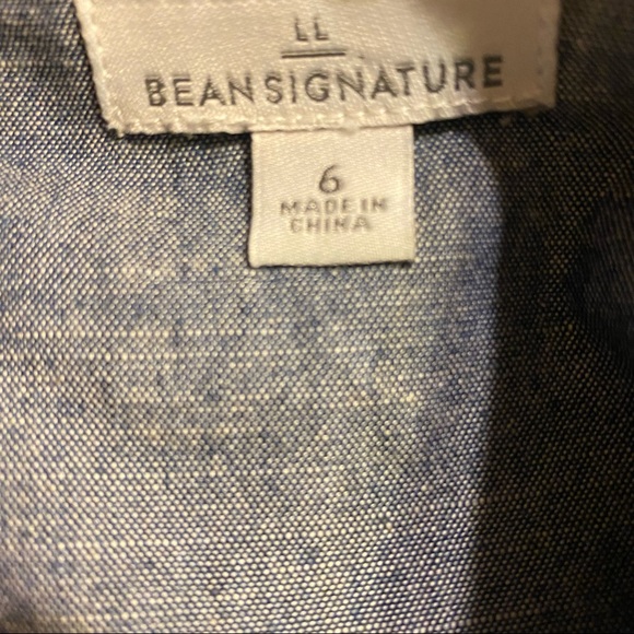 LL BEAN Signature Chambray Dress 6 - Picture 4 of 5
